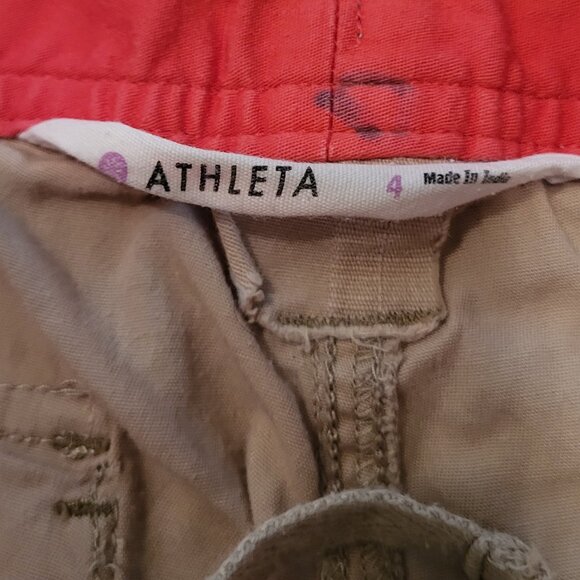 Athleta Coastal Cargo Convertible Hiking Shorts - Tan - Size 4 - Picture 3 of 9
